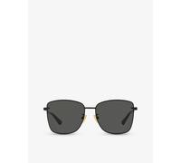Bottega Veneta Womens Black Bv1237s Square-frame Metal Sunglasses 5.7cm