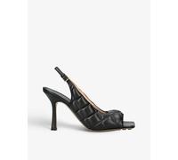 Bottega Veneta Womens Black Padded Slingback Leather Courts Eur 41 / 8 Uk Women