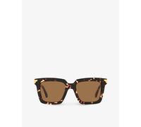 Bottega Veneta Womens Bottega Veneta Bv1005S Square-Frame Acetate Sunglasses Brown