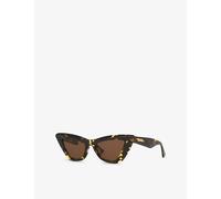 Bottega Veneta Womens Bottega Veneta Bv1101S Cat-Eye Tortoiseshell Acetate Sunglasses Brown