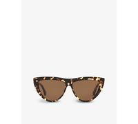 Bottega Veneta Womens Brown Bv1018s 57 Cat-eye Acetate Sunglasses