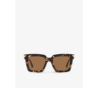 Bottega Veneta Womens Brown Ladies Tortoiseshell Print Bv1005s Square Frame Acetate Sunglasses, Size: 145mm