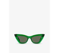 Bottega Veneta Womens Green Bv1101s Cat-eye Acetate Sunglasses 5.3cm