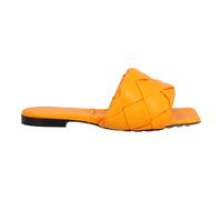Bottega Veneta Womens Lido Flat Sandal orange - Size 36.5 EU/IT