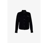 Bottega Veneta Womens Midnight Blue Corduroy-textured Slim-fit Cotton Shirt 6