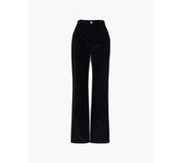 Bottega Veneta Womens Midnight Blue Straight-leg High-rise Cotton-corduroy Trousers 4