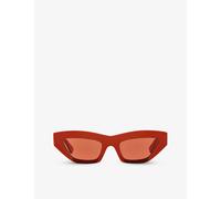Bottega Veneta Womens Orange Bv1219s Cat-eye Acetate Sunglasses 5.3cm