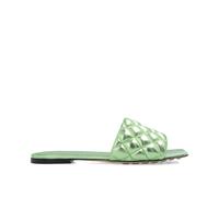 Bottega Veneta Womens Padded Sandals - Green Leather - Size EU 36