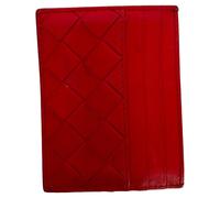 Bottega Veneta Women's Preloved Intreciatto Card Holder in Red Leather