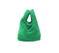 Bottega Veneta Women's Preloved Terry Cloth Shopping Tote Bag in Green