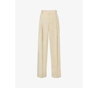 Bottega Veneta Womens Rock Wide-leg High-rise Cotton and Silk-blend Trousers 10