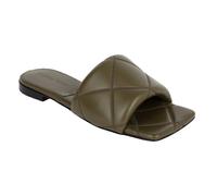 Bottega Veneta Womens Rubber Lido Slide Green Lambskin - Size 36.5 EU/IT