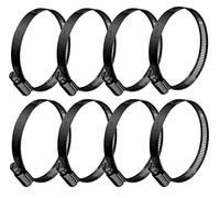 BOTTEN 8pcs Black Hose Clamp,3 Inch(65-89mm) 304 Hose Clamps Stainless Steel Adjustable Worm Gear Hose Clamps Assortment Kit,Radiator Hose Clamps Fuel line Clamps