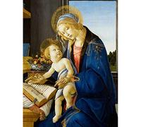 Botticelli The Virgin And Child The Madonna Of The Book Art Print Canvas Premium Wall Decor Poster Mural