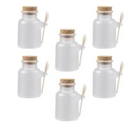 Bottle 100g Plastic and Wood Refillable Canister 6 Sets