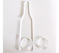Bottle Acrylic Bottle Opener Templates, Woodworking Router Template, Router Jig, Craft Template