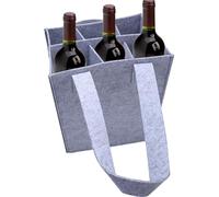 Bottle Bag for Wine | Wine Bottle Carrier for 6 Bottles, Felt Wine Tote Bag Holder with Handle, Wine Bottle Bag for Transporting Red Wine, Champagne, Beer and Water Bottles