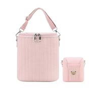 Bottle Bag - Insulated Bottle Bag | Portable Breastmilk Storage Bags | Bear Pattern Travel Bottles Warmer Tote Thermal Feeding Pouch Stroller Organizer Polyester Aluminum Foil 18x20cm