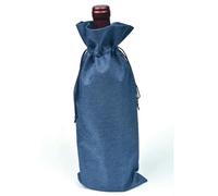 Bottle Bag Linen Drawstring Long for Red Wine Packaging Storage Portable Organizer Pouch Reusable Pocket 10pcs