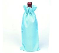 Bottle Bag Linen Drawstring Long for Red Wine Packaging Storage Portable Organizer Pouch Reusable Pocket 10pcs