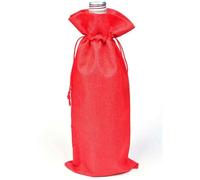Bottle Bag Linen Drawstring Long for Red Wine Packaging Storage Portable Organizer Pouch Reusable Pocket 10pcs