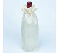 Bottle Bag Linen Drawstring Long for Red Wine Packaging Storage Portable Organizer Pouch Reusable Pocket 10pcs
