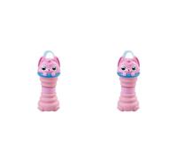 Bottle Besteez: Kool Kitten - Pink | Collapsible 360ml Reusable Bottle | Drip Resistant & Leakproof Kids Water Bottle | Ideal for Back to School | BPA Free (Pack of 2)