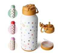 BOTTLE BOTTLE Insulated Water Bottle 950ml(32oz) Stainless Steel Sports Water Bottles with Straw Dual-use Lid Drink Flask Design for Gym with Pill Box (stellar pop)