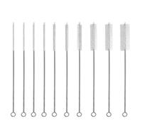 Bottle Brush, 10 Pcs Nylon Cleaning Brushes Set for Baby Bottle, Tube, Pipe, Straw & Kettle Spout Cleaning (white)