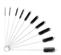 Bottle Brush, 10Pcs Small Automatic Coffee Cleaning Brush, Multipurpose Cleaning Brush with Bristles, Straw Brush Set, for Pipe, Test Tube, Kettle Mouth