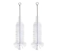 Bottle Brush Especially for Cleaning All Kinds of Narrow Neck Wine Bottles, Beer Bottles, Soda Bottles, Spray Bottles, Long Cups, Mugs, Large Volume Cylinders (White+2Pack)