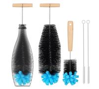 Bottle Brush for Sodastream Glass Bottle, Pack of 5 Bottle Cleaner Bottles Brush with Ergonomic Handle, Cleaning Soda Cleaning Brush for Glass Carafe, Baby Bottles, Drinking Bottles, Soda Bottles