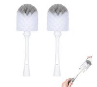 Bottle Brush Replacement Head - Compatible with OXO Bottle Brush. Grayish-White (Pack of 2).