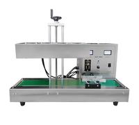 Bottle Cap Sealer Continuous Electromagnetic Induction Bottle Cap Sealer, 1800W Automatic Aluminum Foil Sealing Machine Heat Jar Sealing Machine for Plastic and Glass Bottles 2-30cm High 50 to 120mm