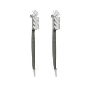 Bottle Cleaner Brush 2 in 1 Teat Cleaner Tiny To Tots Two Colourway Multi Pack Cleaning Brushes For Baby Bottles & Teats, Plastic Handle with Sturdy Nylon Bottle Brushes (2, Grey)