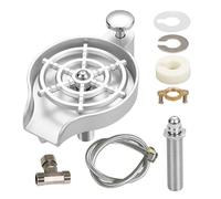 Bottle Cleaner - Stainless Steel Sink Attachment, Powerful Cup Washer, Quick Flush Spray Bar Tool, Ideal for Bar Glassware Coffee Pitchers Commercial Use