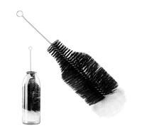 Bottle Cleaning Brush Compatible with Sodastream, Metal Anti-Scratch Bottle Cleaner Brush with Soft Nylon Bristles and Stainless Steel for Glass Soda Flask Baby & Sports Water Bottles