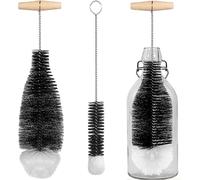 Bottle Cleaning Brush Set, 2PCS Extra Long Scrubbing Brush | Cleaning Brushes with Straw Cleaner Brushes for Washing Narrow Neck Water Bottle Jars Kombucha Thermos Carafe Brewing Bottles