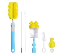 Bottle Cleaning Brush Set, 6X Water Bottle Brush and Straw Cleaner Set, Washing Brush with Straw Cleaner, Baby Bottle Cleaner, Bottle Scrubber Brush for Narrow Neck Containers