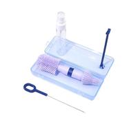 Bottle Cleaning Essential Tool for Newborns Double Sided Brush Set Flexible Handle Water Drainage Organiser Box Infant Bottle Cleaning Set