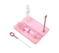 Bottle Cleaning Essential Tool for Newborns Double Sided Brush Set Flexible Handle Water Drainage Organiser Box Infant Bottle Cleaning Set