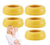 Bottle Collar Rings - 6x6x2cm PP, Pack of 5 Replacement Screw | Perfect for Feeding Accessories, Leak Proof Nipple Protection, Food Grade Safety, Tiny Support, Daily Use Convenience