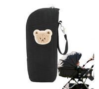 Bottle Cooler Bag | Bear Bottle Cooler Bag | Portable Tote for Outdoor Transportation | Breast Milk & Nursing Food Preservation & Storage, Black/White, Consulte la descripción, See