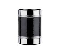 Bottle Cooler with Hammered Black Band - Stainless Steel