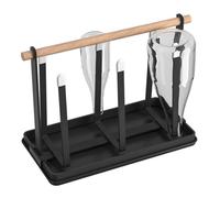 Bottle Drainer Stand - Non Slip Dish Rack, Glass and Mug Holder, Sturdy Handle Design | Kitchen Drying Organizer for Cups Bottles Wine Glasses, Countertop Storage, Home Dishware, Kitchen Essentialls