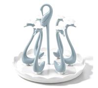 Bottle Drying Rack, Rotatable Swan Cup Holder Drinking Glass Organizer
