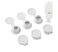 Bottle Empty Lid Set, 6-Piece Bottle Set with Inverted Lids, Transfer Port in 3 Sizes, Get Every Drop From Lotions, Shampoos, Beauty and Kitchen Items, Kitchen Wastes
