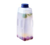 Bottle for Juice, Beverage Dispenser Cold Juice Bottle, 2L Leak-Proof Beverage Dispenser with Scale for Iced Tea Water Coffee Milk Hiking Picnic Gathering Cycling