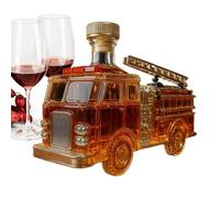 Bottle for liqueur, 300 ml, fire engine bottle, whisky decanter, suitable for the home bar cabinet, cocktail party, holiday and restaurant