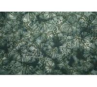 Bottle Green | 100% Cotton Indonesian Bali Batik Fabric Butterflies Printed Tie & Dyed Material Gradient Dip Dye Crafts Dressmaking Art Quilting Fabric Melody (1/2 Meter)
